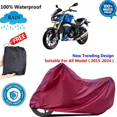 AUTOCAD Waterproof Two Wheeler Cover for Mahindra(MOJO XT 300, Maroon)