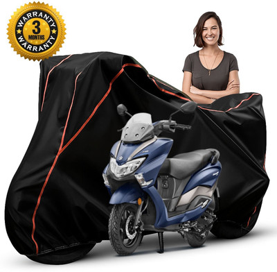 CoverX Waterproof Two Wheeler Cover for Suzuki(Burgman Street 125, Black, Red)