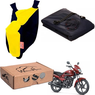 WolkomHome Waterproof Two Wheeler Cover for Honda(Dream Yuga, Yellow, Blue)