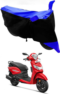Mdstar Waterproof Two Wheeler Cover for Hero(Pleasure Plus, Blue, Black)