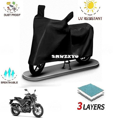 smwzxyu Waterproof Two Wheeler Cover for Yamaha(MT 15, Black)