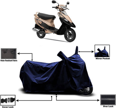 KEDIT Two Wheeler Cover for TVS(Pep Plus, Blue)