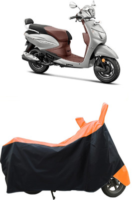 Coxtor Waterproof Two Wheeler Cover for Hero(Pleasure+ 110, Orange)
