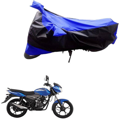 Mdstar Waterproof Two Wheeler Cover for Bajaj(Discover, Black, Blue)