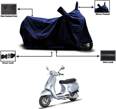 AASHTIK MART Two Wheeler Cover for Vespa(Vespa LX 125, Blue)