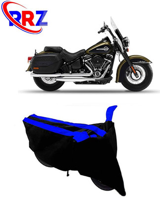 RRZ Waterproof Two Wheeler Cover for Harley Davidson(Heritage Softail Classic, Black, Blue)
