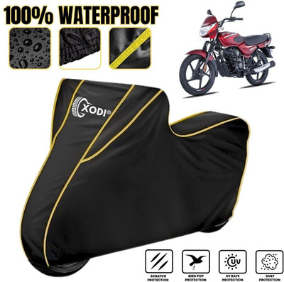 xodi Waterproof Two Wheeler Cover for Bajaj(Platina, Black, Yellow)