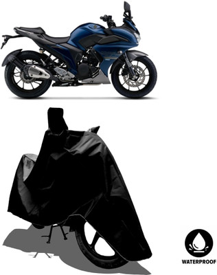 Amexride Waterproof Two Wheeler Cover for Yamaha(Fazer 25 BS6, Black)