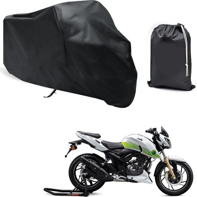 PAGORA Waterproof Two Wheeler Cover for TVS(Apache RTR 200 Fi E100, Black)
