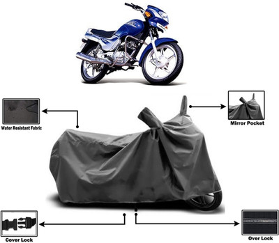 Amexride Two Wheeler Cover for TVS(Victor GLX, Grey)