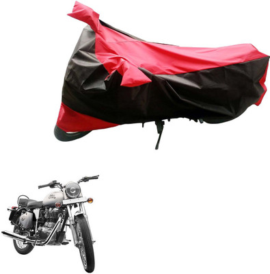 MMSSTAR Waterproof Two Wheeler Cover for Royal Enfield(Bullet 350, Black, Blue)