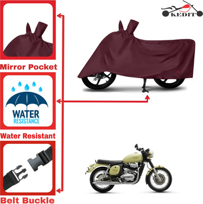 KEDIT Two Wheeler Cover for JAWA(42, Maroon)