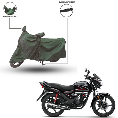 Furnish Flow Two Wheeler Cover for Honda(CB Shine, Green)