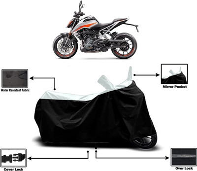 Amexride Two Wheeler Cover for KTM(Duke 390, White)