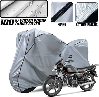 OliverX Waterproof Two Wheeler Cover for Hero(Splendor Plus, Black, Blue, Multicolor)