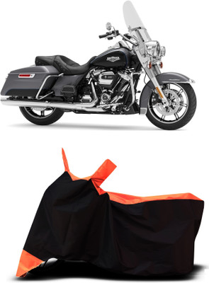 VESMEI Two Wheeler Cover for Harley Davidson(Road King, Orange)