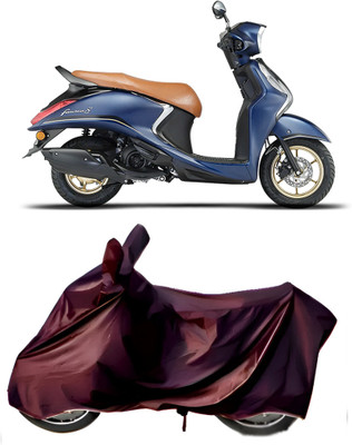 BbcMart Waterproof Two Wheeler Cover for Yamaha(Fascino 125, Maroon)