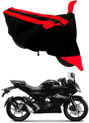 MMSSTAR Waterproof Two Wheeler Cover for Suzuki(Gixxer SF, Red, Black)