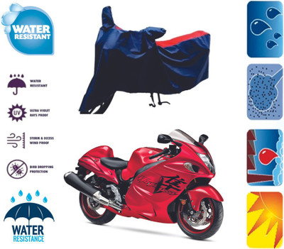 RTS COLLECTIONS Waterproof Two Wheeler Cover for Suzuki(GSX, Red, Blue)
