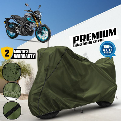 xodi Waterproof Two Wheeler Cover for Yamaha(MT 15 New BS6, Green, Black)