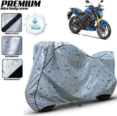 kerwa Waterproof Two Wheeler Cover for Honda(Hornet 2.0, Silver, Black)