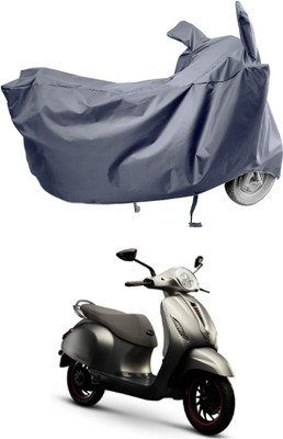 Amexride Two Wheeler Cover for Bajaj(Urbanite Chetak, Grey)