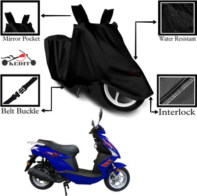 KEDIT Two Wheeler Cover for Universal For Bike(Gusto, Black)