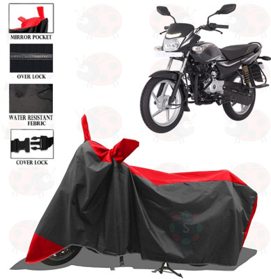 sowelar Waterproof Two Wheeler Cover for Bajaj(Platina, Red, Black)