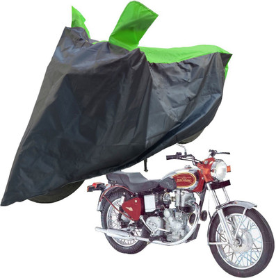 RiderShine Two Wheeler Cover for Royal Enfield(Machismo 350, Black, Green)