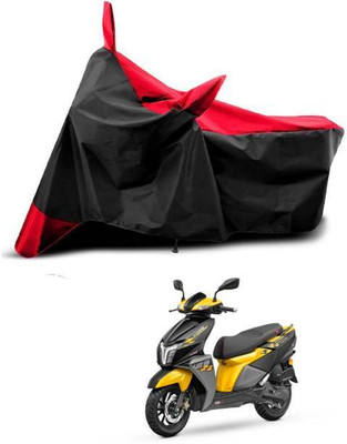 RAAMKM Two Wheeler Cover for TVS(NTORQ, Red, Black)