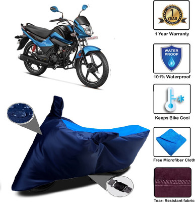MISSION COLLECTION Waterproof Two Wheeler Cover for Hero(Splendor I Smart, Blue)