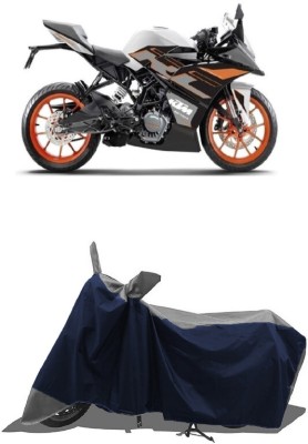 SUGASHRI Waterproof Two Wheeler Cover for KTM(RC 125, Grey, Blue)