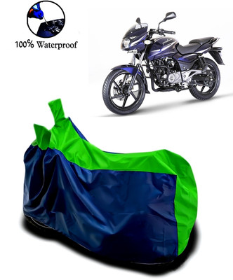 Autofly Waterproof Two Wheeler Cover for Bajaj(Pulsar 180, Blue, Green)