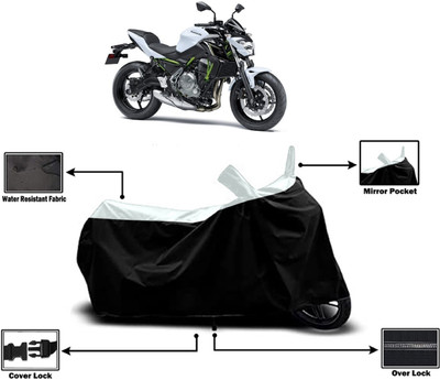 Amexride Two Wheeler Cover for Kawasaki(Z650, White)