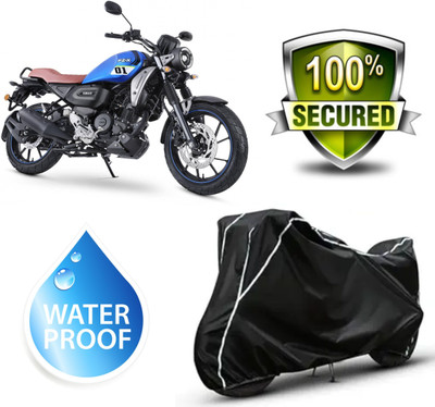 ATBROTHERS Waterproof Two Wheeler Cover for Yamaha(FZ-X, Black, Silver)