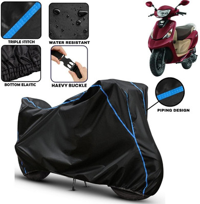 kerwa Two Wheeler Cover for TVS(Scooty Zest 110, Black, Blue)