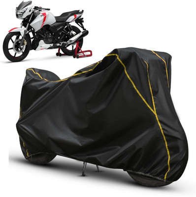 OliverX Waterproof Two Wheeler Cover for TVS(Apache RTR 160, Black, Yellow)