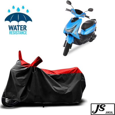 JSJINSIL Waterproof Two Wheeler Cover for Ampere(Reo Elite, Red, Black)