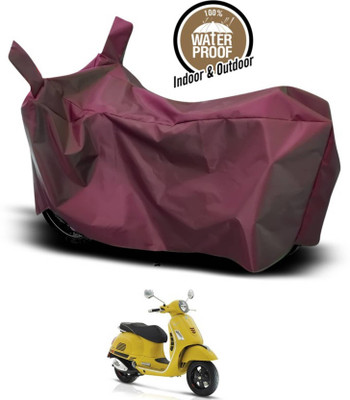 KEDIT Two Wheeler Cover for Vespa(VXL 150 BS6, Maroon)