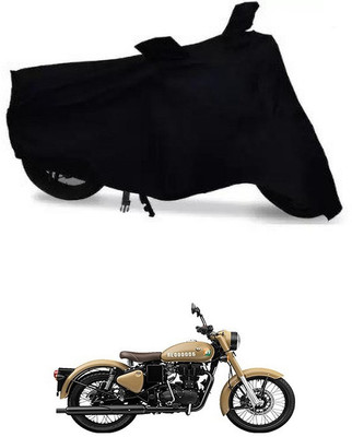 APNEK Waterproof Two Wheeler Cover for Royal Enfield(Classic 350 Signals, Black)