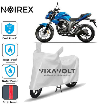 NOIREX Waterproof Two Wheeler Cover for Suzuki(Gixxer, Silver)