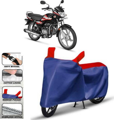 LIFE TO HUB Two Wheeler Cover for Hero(HF Deluxe i3s, Blue, Red)