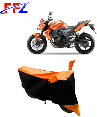 FFZ Waterproof Two Wheeler Cover for Kawasaki(Z750, Black, Orange)