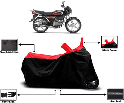 Amexride Two Wheeler Cover for Hero(MotoCorp Splendor Plus, Red)