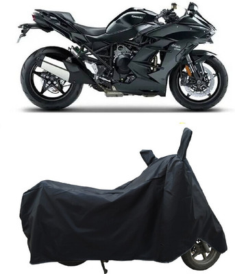 Coxtor Waterproof Two Wheeler Cover for Kawasaki(Ninja H2 SX BS6, Black)