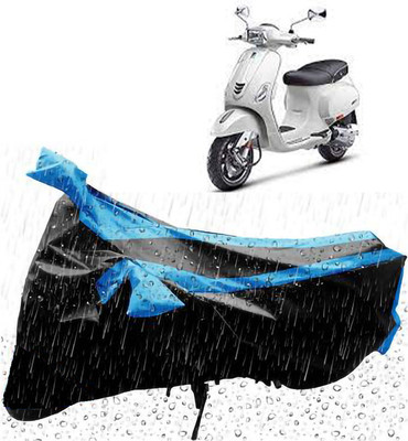 Mdstar Waterproof Two Wheeler Cover for Vespa(SXL 150 BS6 BS6, Blue)