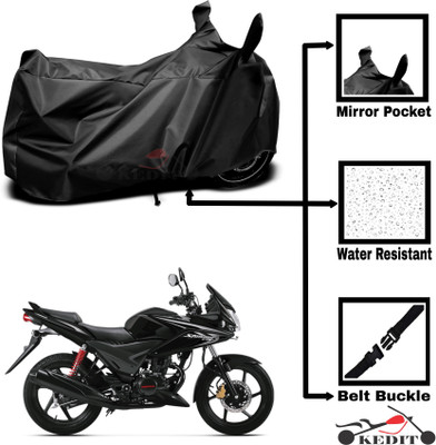 KEDIT Two Wheeler Cover for Honda(CBF Stunner, Black)