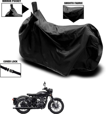 smwzxyu Two Wheeler Cover for Royal Enfield(Black)