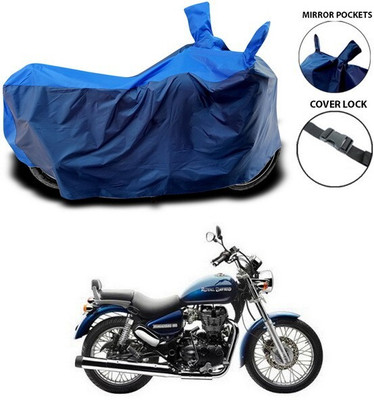 DeepShakshi AUTOMOTIVE Two Wheeler Cover for Royal Enfield(Thunderbird 350, Black, Blue)