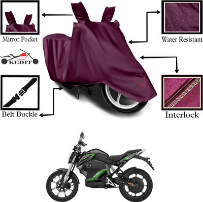 KEDIT Two Wheeler Cover for Revolt(RV 300, Maroon)